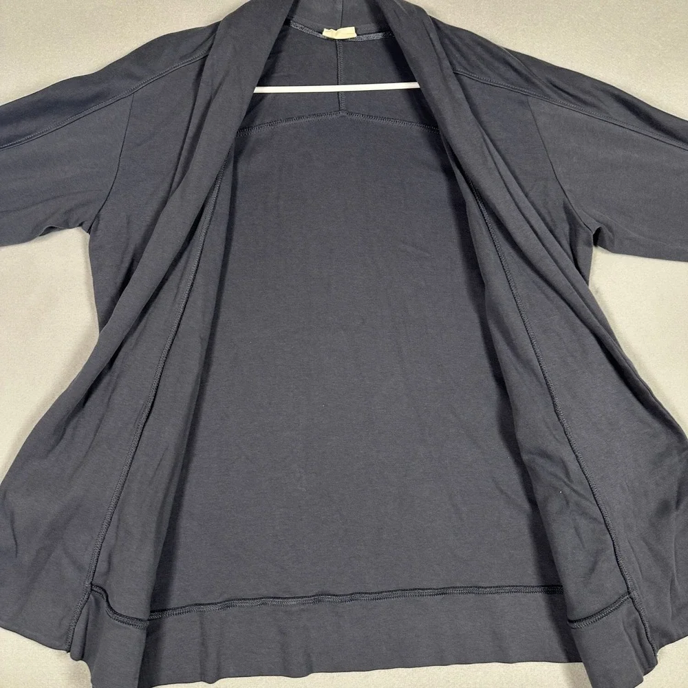 Pact Organic Cotton Cardigan Sweater Mens Medium Shawl Collar Charcoal Grey EUC